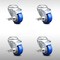 Service Caster 3.5 Inch SS Blue Polyurethane Wheel Swivel Bolt Hole Caster Set with Brake SCC SCC-SSBH20S3514-PPUB-BLUE-TLB-4 - alternate 1